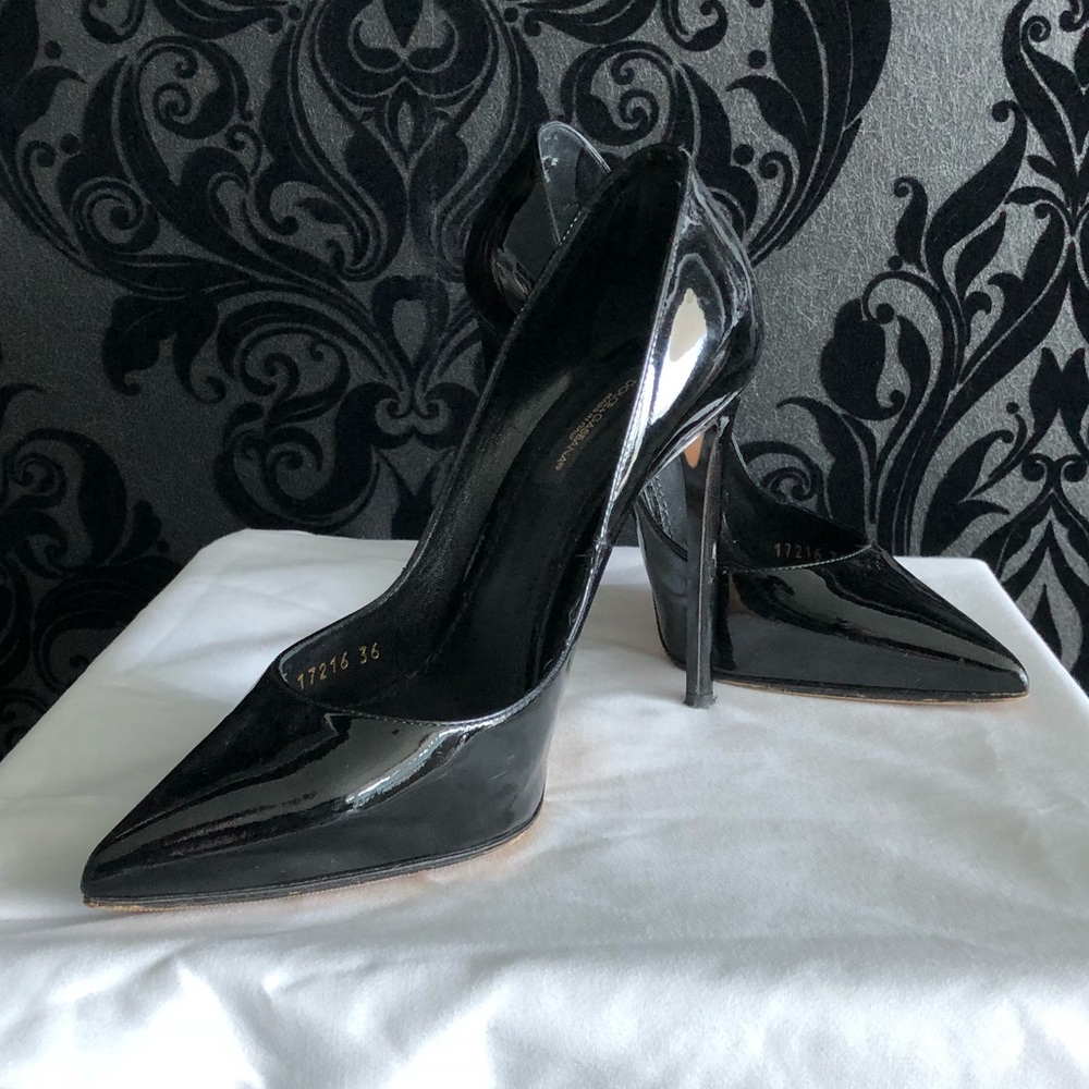 Dolce&Gabbana Patent black high heel stilettos US6